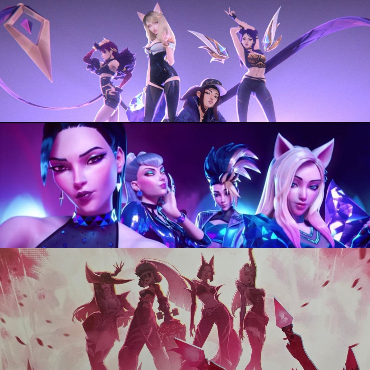 acervokda's tweet photo. K/DA
POP/STARS (2018)
MORE (2020)
START A FIRE (2026) https://t.co/KBAulWQLS9