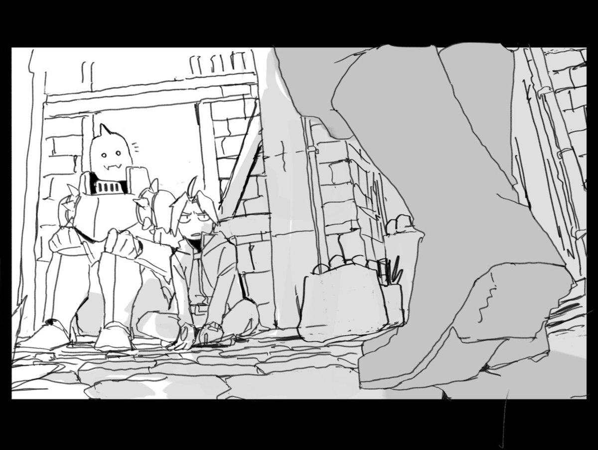 renshuue's tweet photo. 色塗り下手すぎて線だけの方が上手く見える https://t.co/HkxwhIlzgw