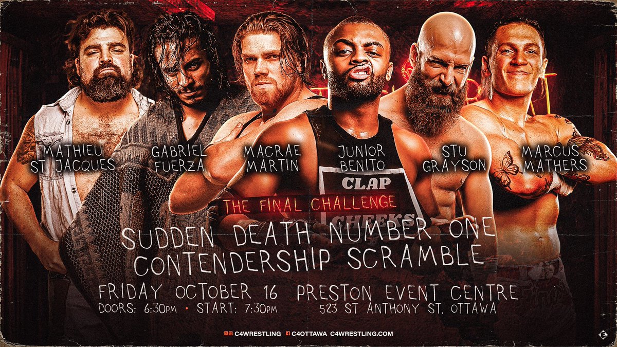 C4Wrestling's tweet photo. LESS THAN 24 HOURS TO GO! 🔪🎃

Ottawa, get ready for our most TERRIFYING event of the year!

Spread the word, grab your friends, and join us for the biggest Halloween bash in the city!

🎟️ Get your tickets NOW:
https://t.co/aAU04ek34x

Or in person before 1PM at @VertigoOttawa & @OddsSodsShoppe!

🔪🎃🔪🎃🔪