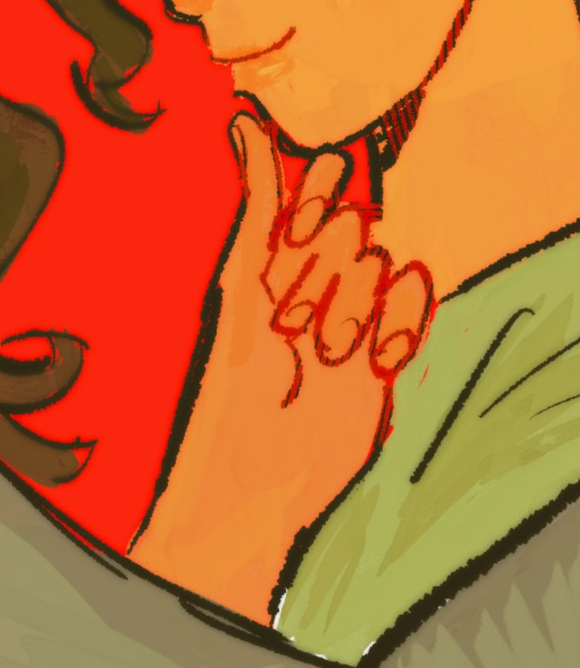 _roalen's tweet photo. I love drawing hands do these chin tilt up thing https://t.co/9Yv33ueYtW