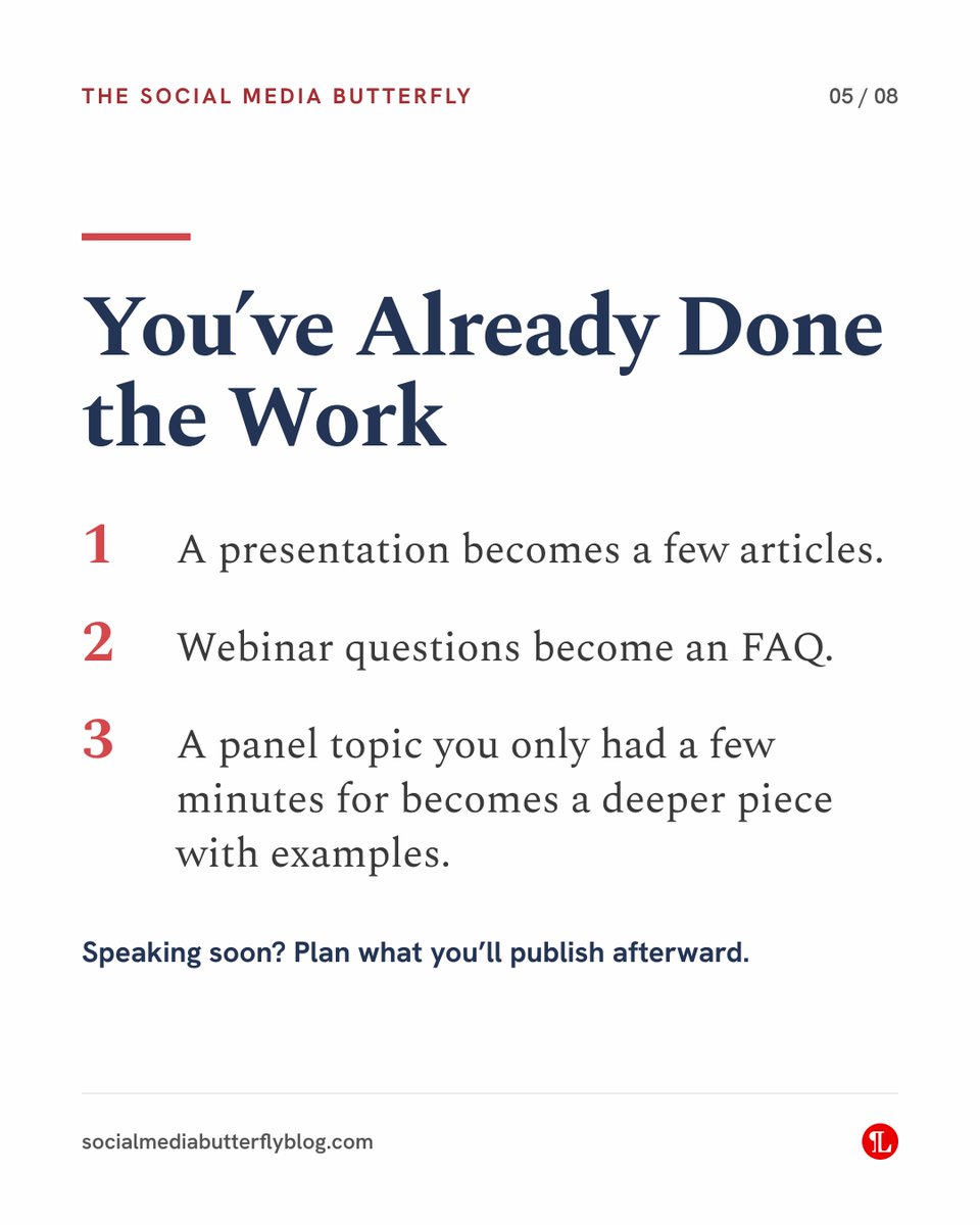 LexBlog's tweet photo. Reuse what you already know, write the way clients talk and ask your website team whether AI search crawlers can reach your key pages.

Read the full post on her blog, The Social Media Butterfly: https://t.co/oJYQz6H0rA https://t.co/hj2Cd7NTME