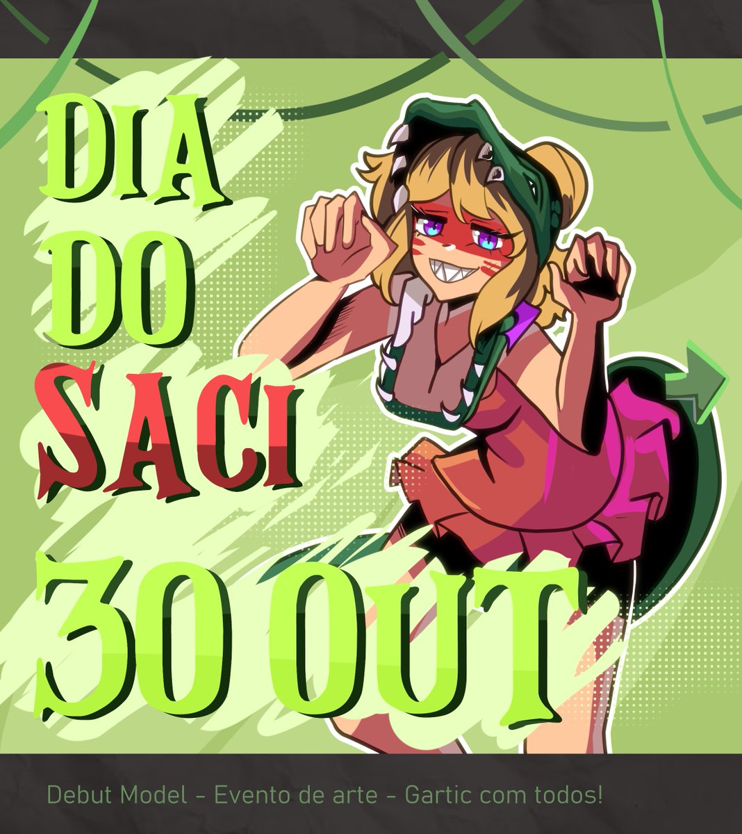 Magnos_art's tweet photo. Finalmente posso anunciar!
No Dia do Saci rola o debut do meu novo modelo! Venham participar e desenhar comigo: vamos explorar nossa cultura e criar VTubers com roupagens das nossas lendas de jeitos bem inusitados! 🌿
Tag de arte #sacituber https://t.co/pSKd7AvFWf