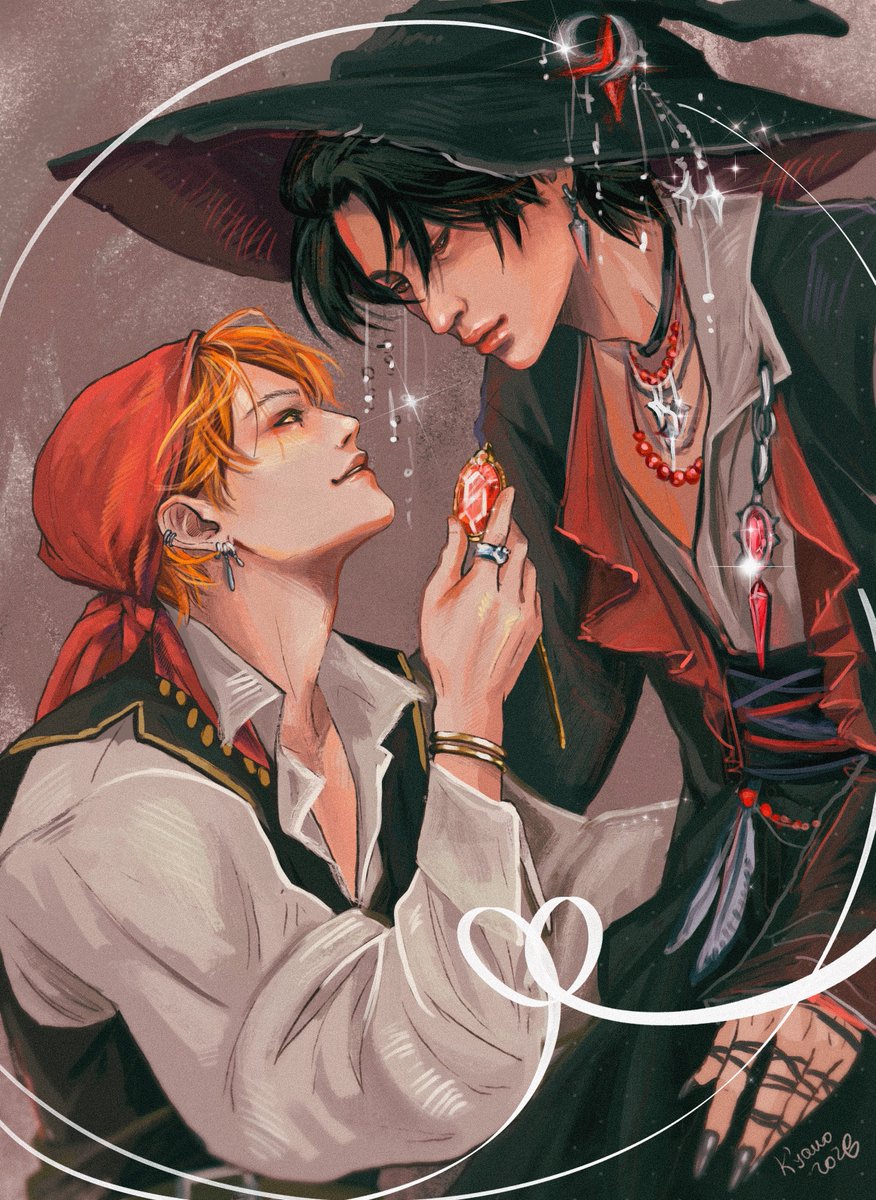 CaptKyano's tweet photo. I think the captain would bring the most beautiful treasures to his beautiful witch🖤
🏴‍☠️🧙‍♀️✨️
___
#ATEEZ #hongjoong #SEONGHWA https://t.co/5F6TQATxbp