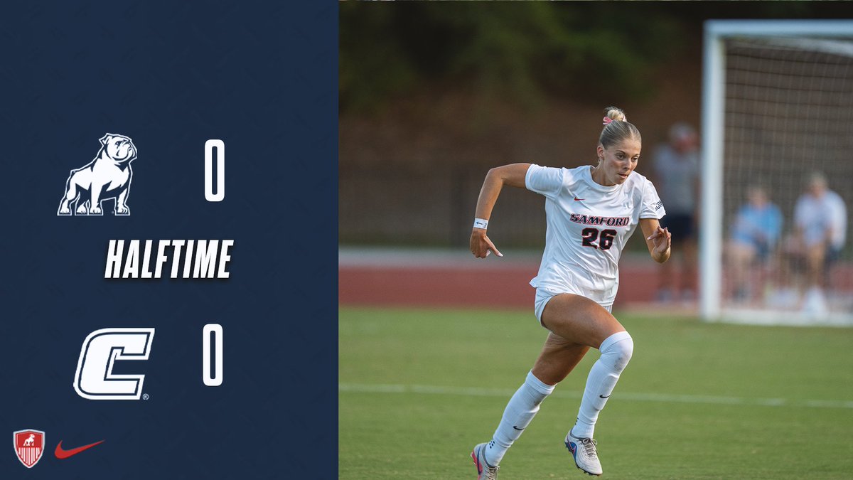 SamfordSoccer's tweet photo. We are scoreless at halftime in Chattanooga

📺https://t.co/Fal90bJF6B
📊https://t.co/YezEodxiEc

#DogDynasty | #AllForSAMford https://t.co/OhsEGzPJrA