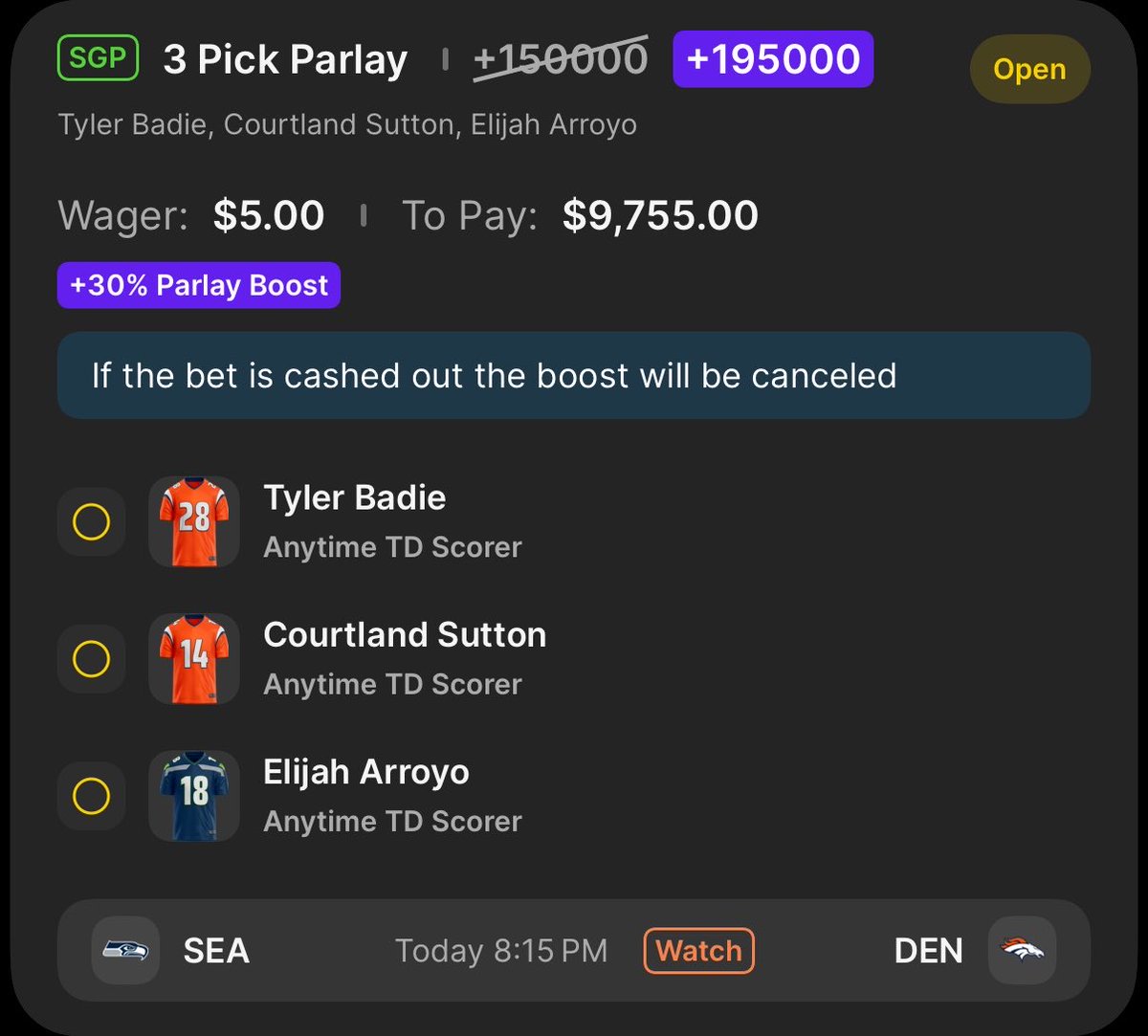 NolanSchanuel's tweet photo. Last 5$ ah parlay https://t.co/VeOLtaXIPa