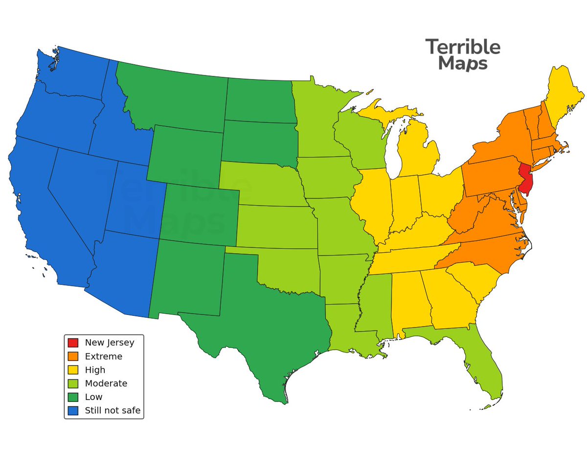 TerribleMaps's tweet photo. Danger presented by the state of New Jersey https://t.co/ysSxkKkZgP