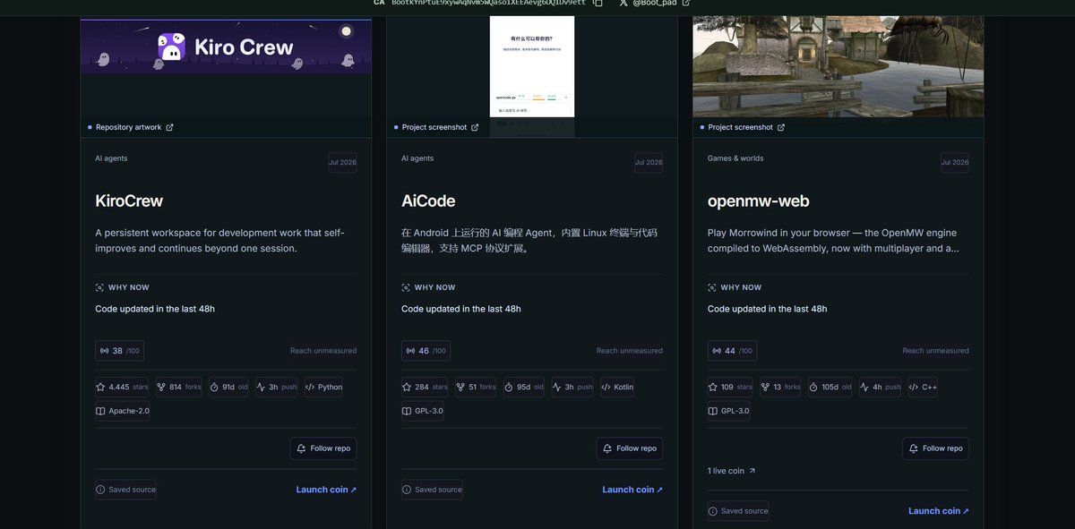 Boot_pad's tweet photo. Find your favourite github and launch your coin. https://t.co/VXQaDXokfy