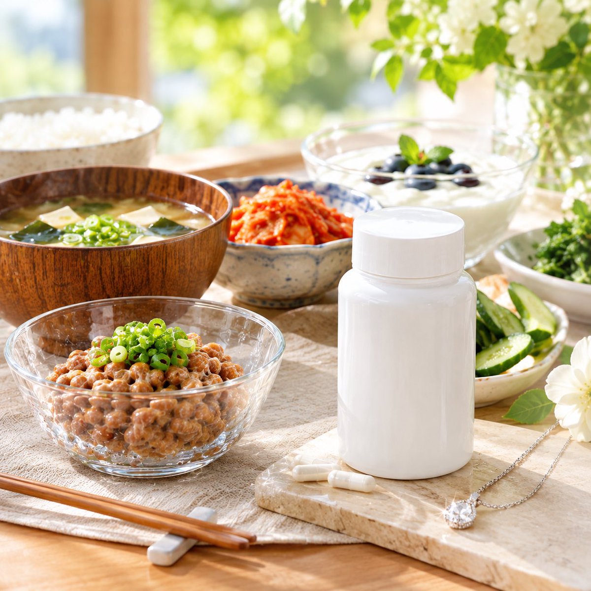 3962_m_rose's tweet photo. 【腸活のススメ③】

毎日の食卓には発酵食品を取り入れる楽しみがあります😊 食事を基本に、乳酸菌生成サプリメントも上手に活用してみてはいかがでしょうか。腸内環境を意識することから、内側の健康づくりを始めましょう�

日々を鮮やかに↓ 
https://t.co/65vMnEwtoB 

#岡山坂出 #宝飾店 https://t.co/bKHN61pxJV
