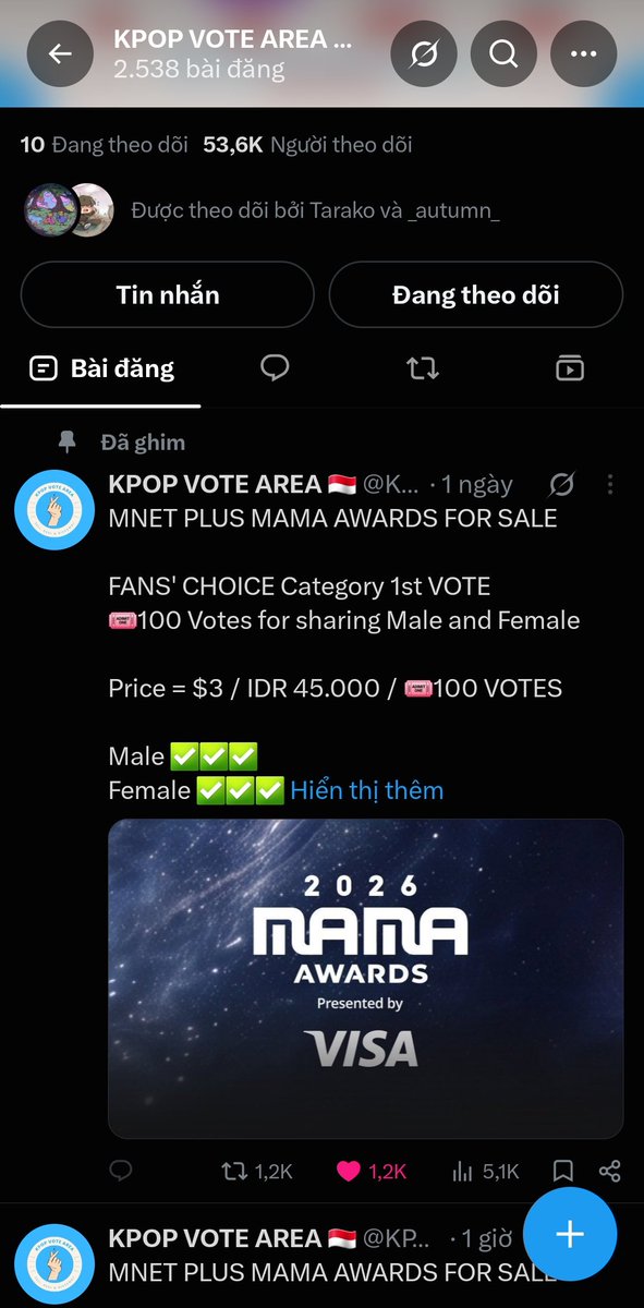 Ngocthaofzed's tweet photo. @KPOPVOTEAREA #2026MAMAVOTE and #tomorrowxtogether https://t.co/yu7JgrAekk