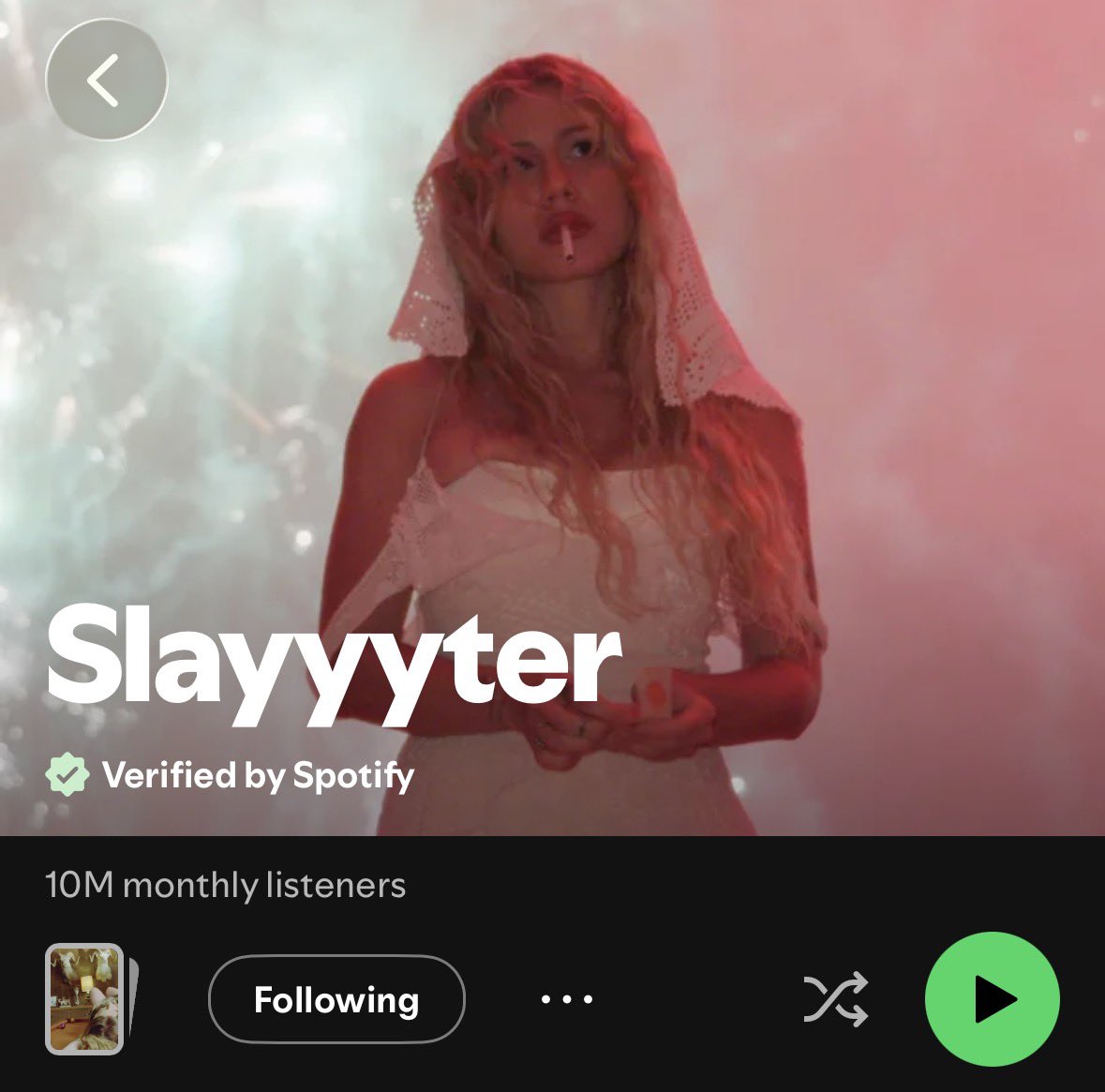 imcrankingup's tweet photo. you’ve made it @slayyyter :’) https://t.co/hrWPb1BahL