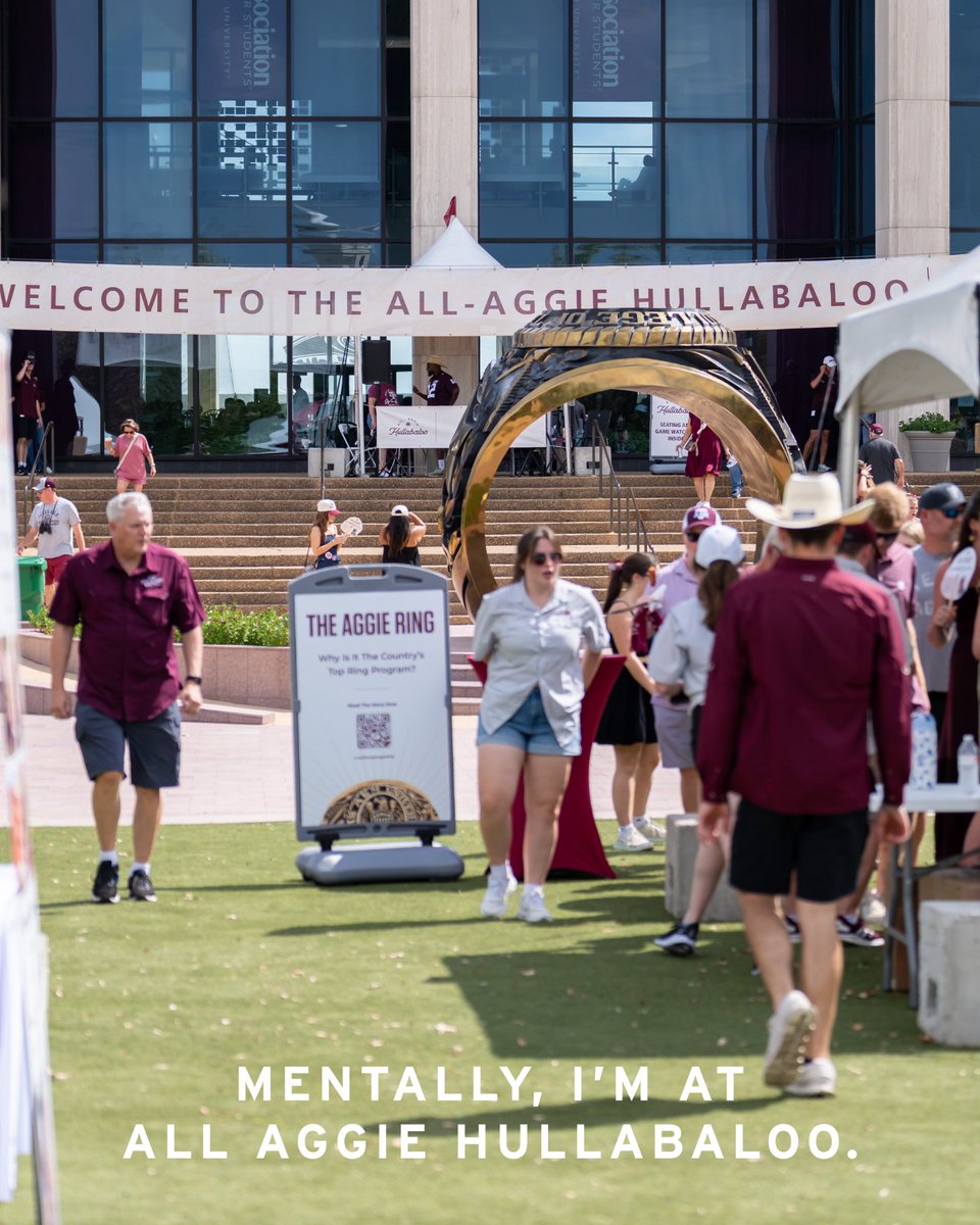 AggieNetwork's tweet photo. Will we see you this weekend for an All-Aggie Hullabaloo? 

From free drinks by Yuengling Beer &amp; free yummy sausage from Slovacek Foods to music by DJ Rob, to our vendor marketplace, All-Aggie Hullabaloo is the place to be!

Pre-register and learn more at https://t.co/gNsfbTVqHp. https://t.co/jPp03Mzdia