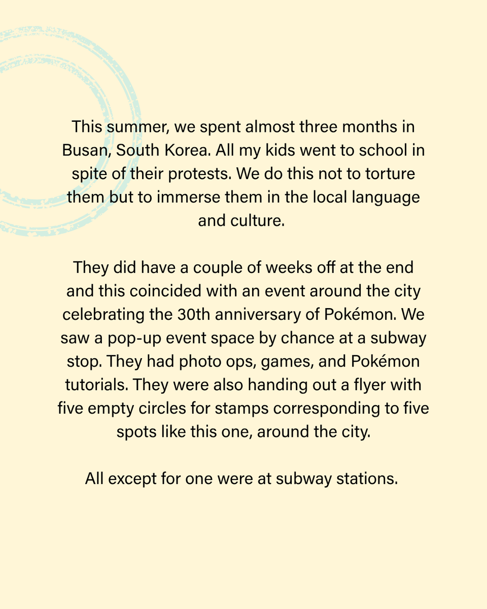 LetGrowOrg's tweet photo. Would you let your 8- and 11-year-old explore a city of 3 million people alone? 🚇

Two brothers did just that in South Korea during a Pokémon challenge. Five hours later, they returned with prizes and newfound confidence! Success!

👉 Read their story: https://t.co/WQdOziMg67 https://t.co/WAmM7jFQeK