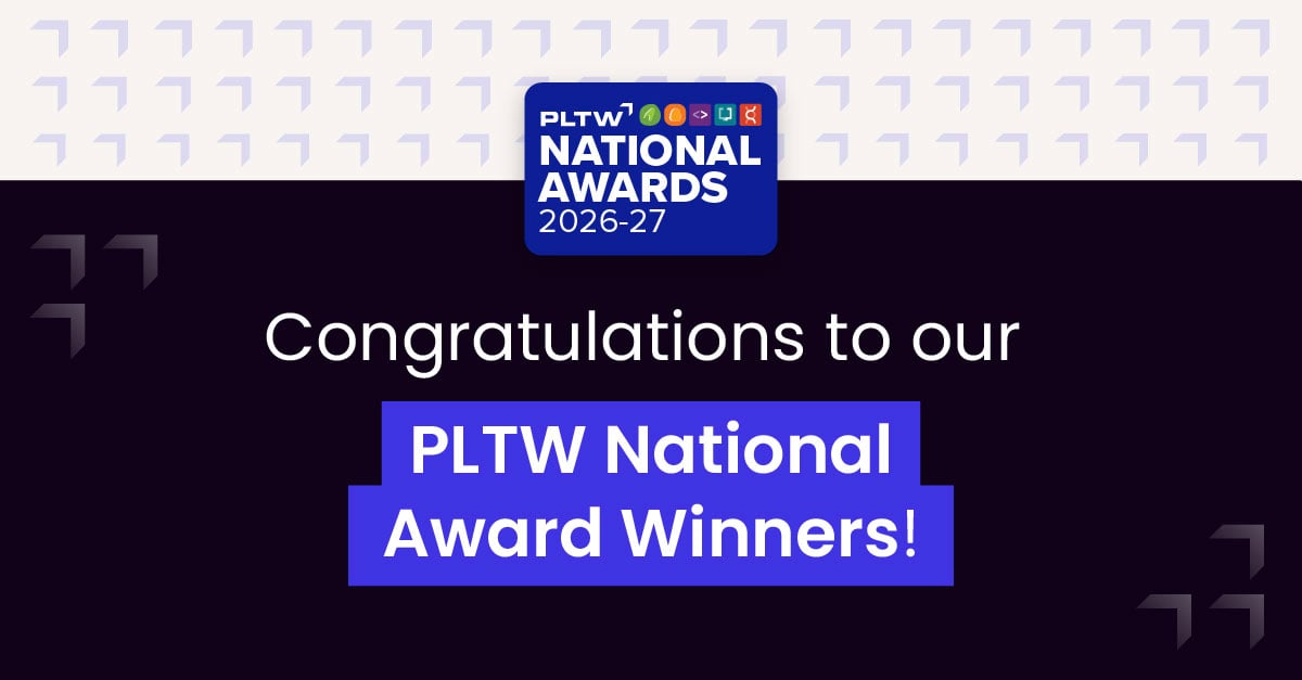 PLTWorg's tweet photo. 🏆 Project Lead The Way's 2026-27 National Awards 🏆

Our national awards honor and recognize exceptional PLTW teachers and administrators each year.

Award winners are selected based on their student impact, role in expanding student access to PLTW and STEM opportunities, and transformation of teaching within their community and beyond.  

Stay tuned as we will be celebrating each award winner individually!
@Liberty_STEAM
@BSD7Schools
@SCPSInfo
@HSVk12

Learn more:
https://t.co/JPJQ3vPJlx  

#PLTW #EdChat #STEMeducation #learning #STEM #teaching