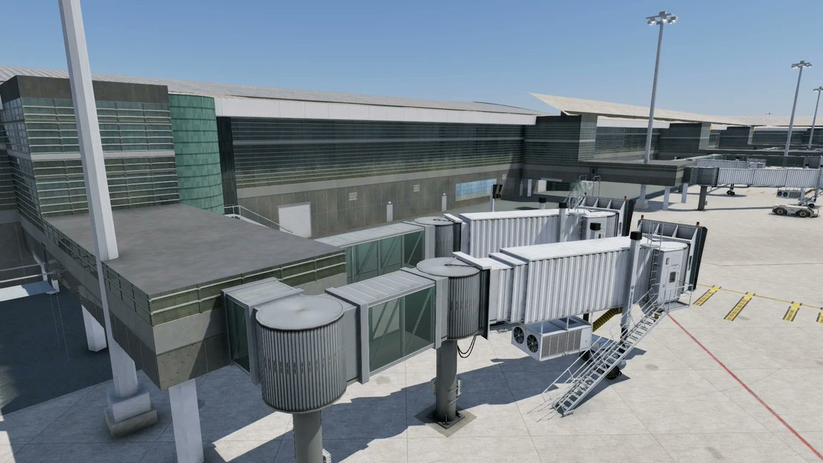 simflight's tweet photo. ✈️ IGTEI - OTHH Doha Hamad XP12 brings Qatar’s major hub to X-Plane 12: the full terminal, concourses A–E, 120 jetways, 270+ support buildings, weathered aprons and realistic night lighting.

🎬 https://t.co/BAz90MjNsD

🔗 https://t.co/nfmlcB4s9E https://t.co/YuJmVR422J