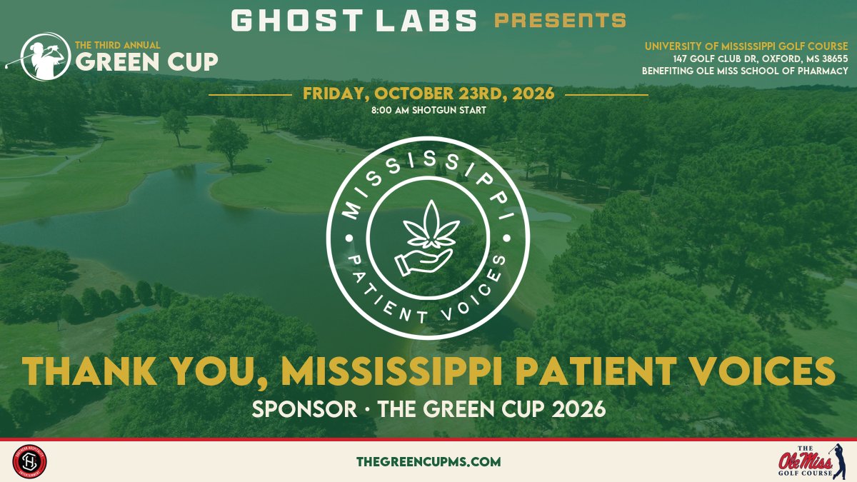 thegreencupms's tweet photo. Thank you, Mississippi Patient Voices -- glad to have them behind this one. Friday, October 23, Ole Miss Golf Course. https://t.co/O8GmgP6ypG https://t.co/AUiZT6VN95