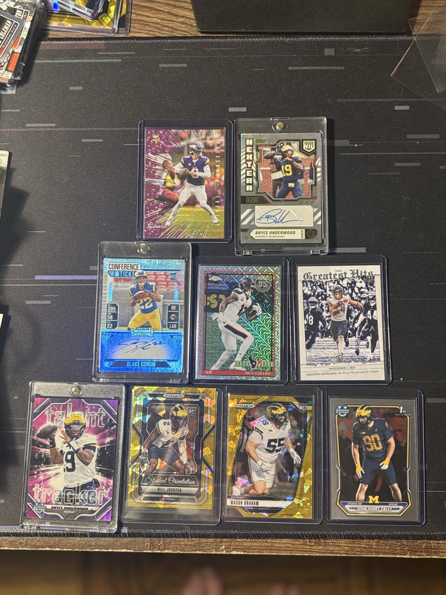 TabsAndSlabs's tweet photo. All former and current Wolverines. DM if interested

Bryce bottom left /250
Blake Auto /75
Bryce top left Auto /50 https://t.co/ib6sVOYPBE