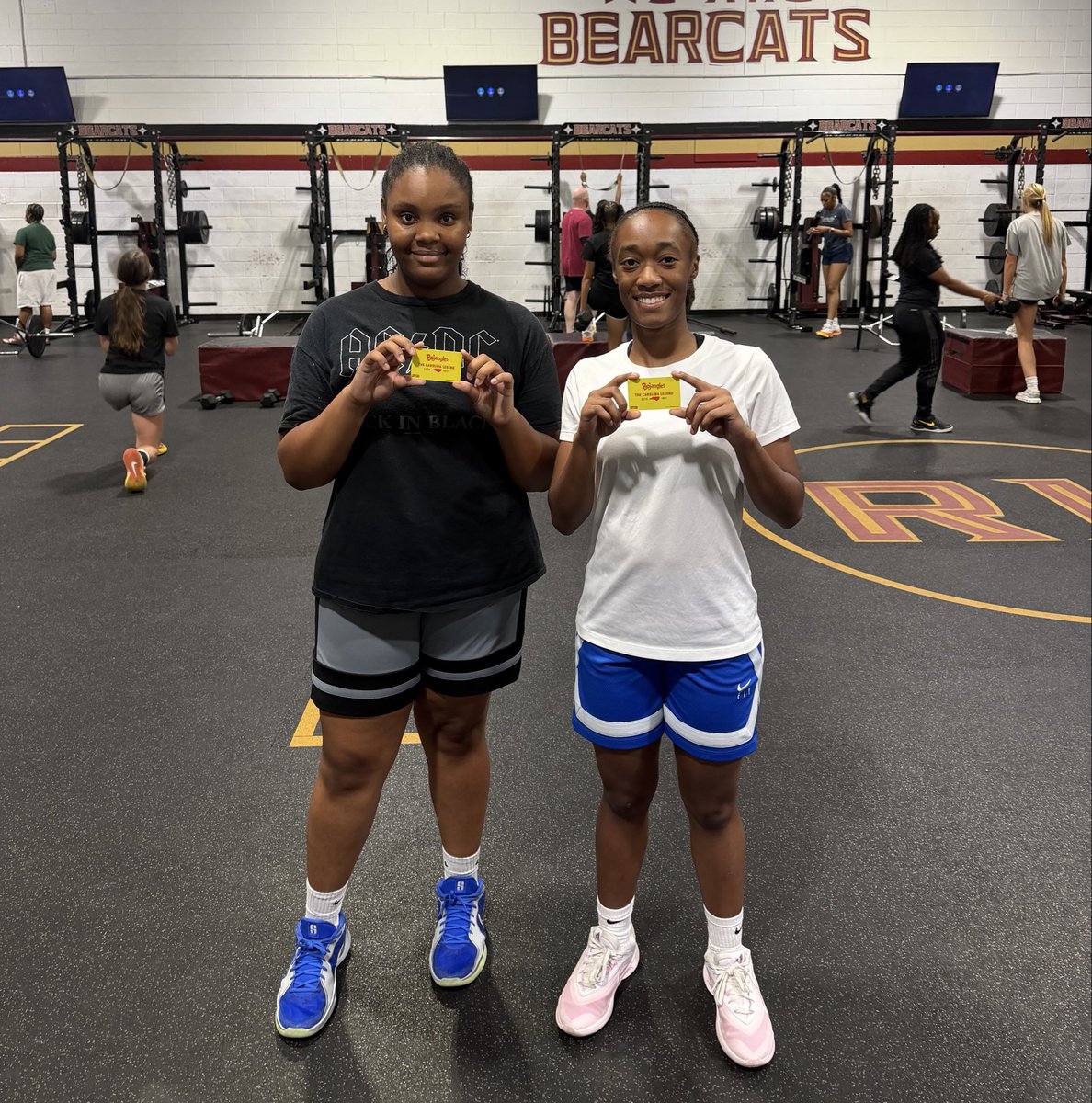 RHHSGirlsBBall's tweet photo. LadyBearcatBB Bojangles players of the month for September/October freshman Ravyn Jackson and Sophomore Allyson Gordon. Keep #GettinAfterIt Ladies #BuiltDifferent WeWorkin #SisterHood @RHBearcats @CoachKennyO https://t.co/xENlSGkoVO