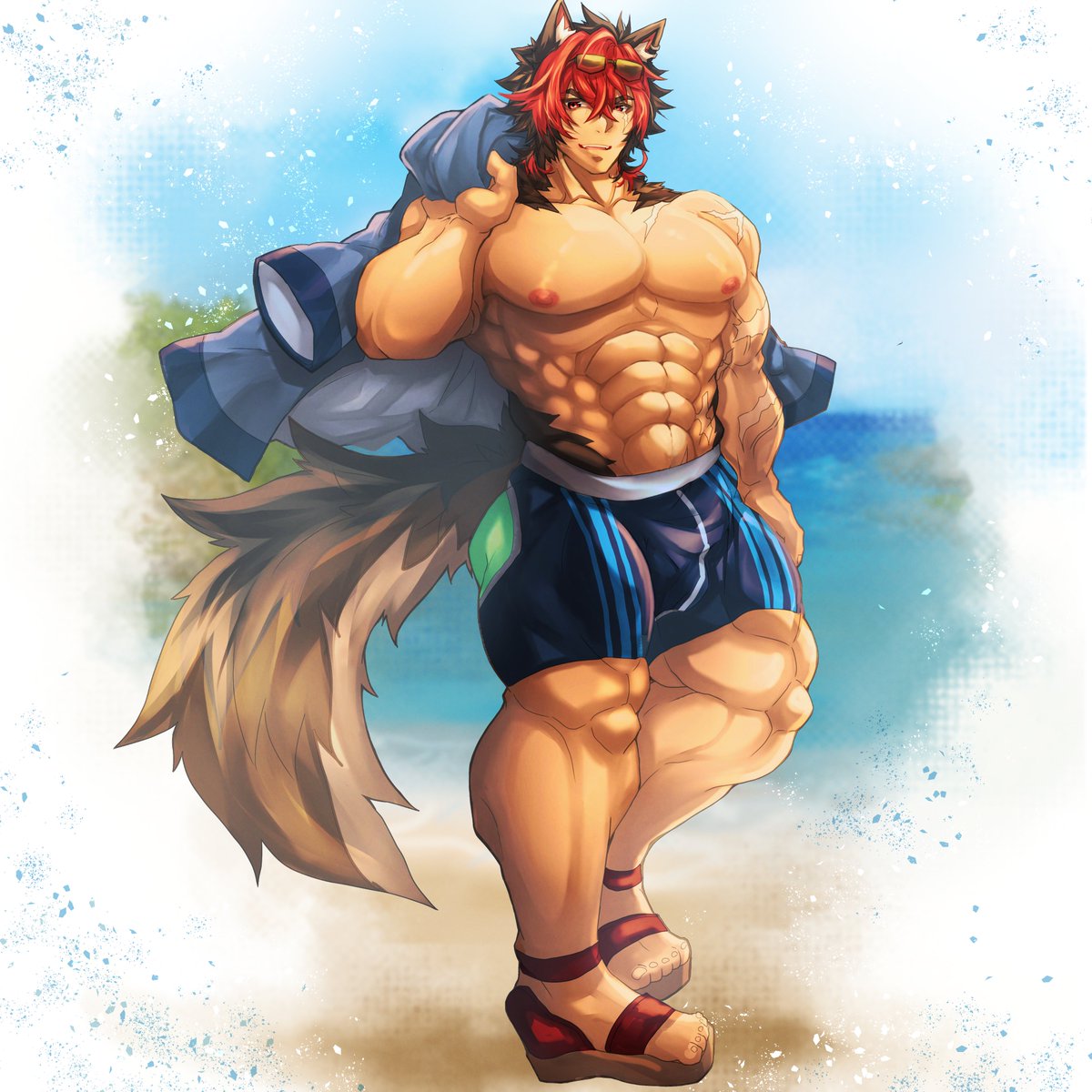 RYUJI30hikaru's tweet photo. 夏は終わってしまいましたが狛野真斗くんの夏な姿描かせていただきましたっ！ https://t.co/M1q9NpCwdp