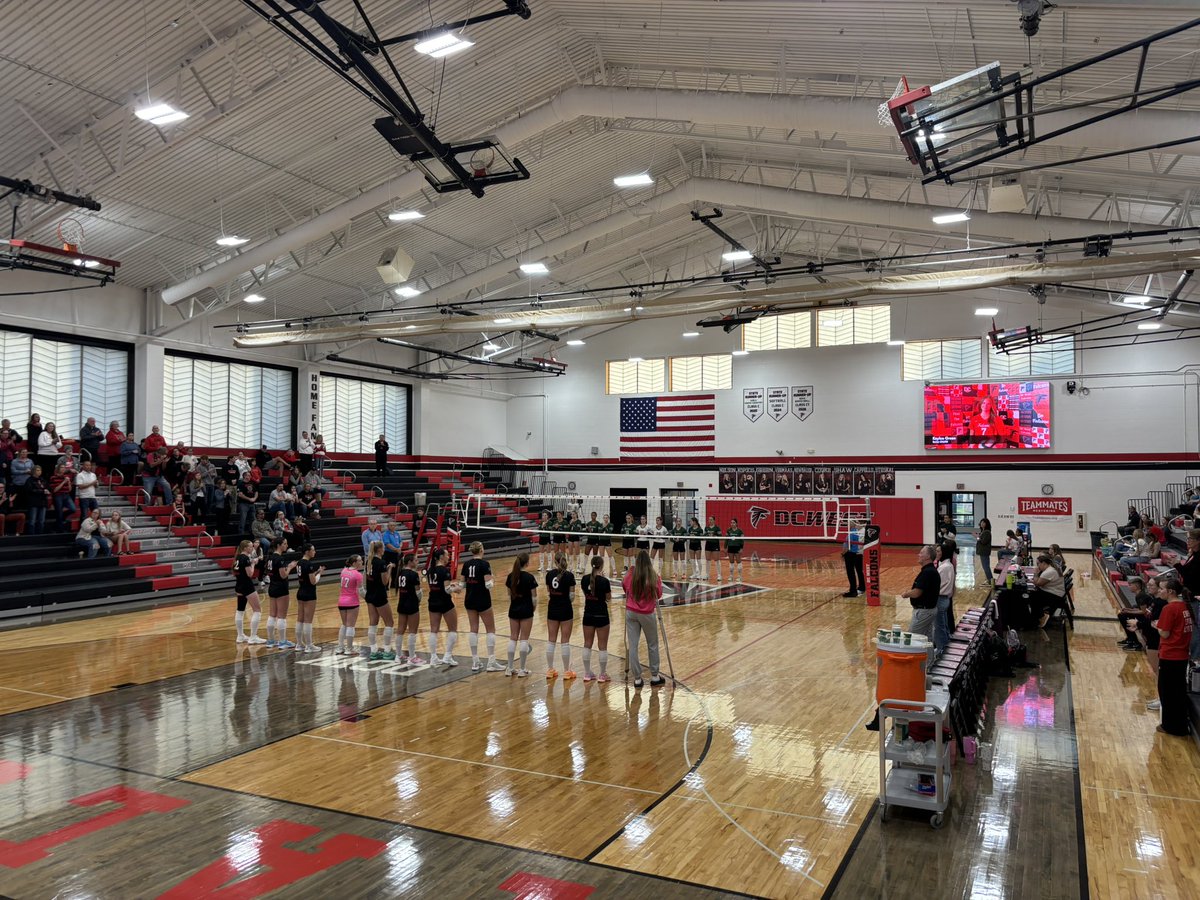 DCWestFalcons's tweet photo. Conference Tournament Semi-Final matchup between @VolleyballDc &amp; Syracuse! Catch the action on DC West Fan Hudl. #dcwestpride #FalconsTakeFlight https://t.co/uK76oLasjR