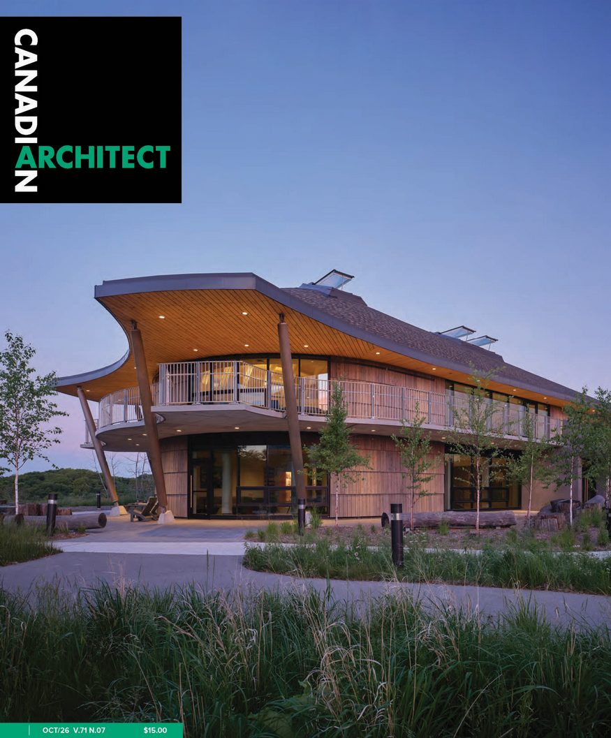 CdnArch's tweet photo. The October 2026 issue of Canadian Architect: https://t.co/N1vlpN2kIz
 
Featuring AIA Canada Journal: https://t.co/QWTRG10WEQ @AIANational

Cover: Indigenous House, @UTSC, @UofT  Scarborough Campus. Architects: Formline Architecture with @LGA_AP. Photo: doublespace photography https://t.co/Aq1f8tWRqT