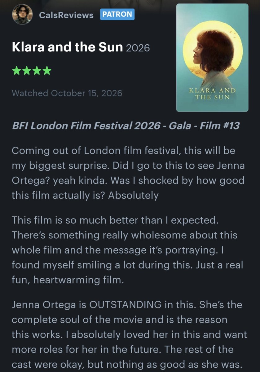 Roxdk7's tweet photo. "Jenna ortega is OUTSTANDING in this. She's the complete soul of the movie and is the reason this works"

Im really proud of jenna and so excited to see this movie 😣 https://t.co/wY8tEpIZLs