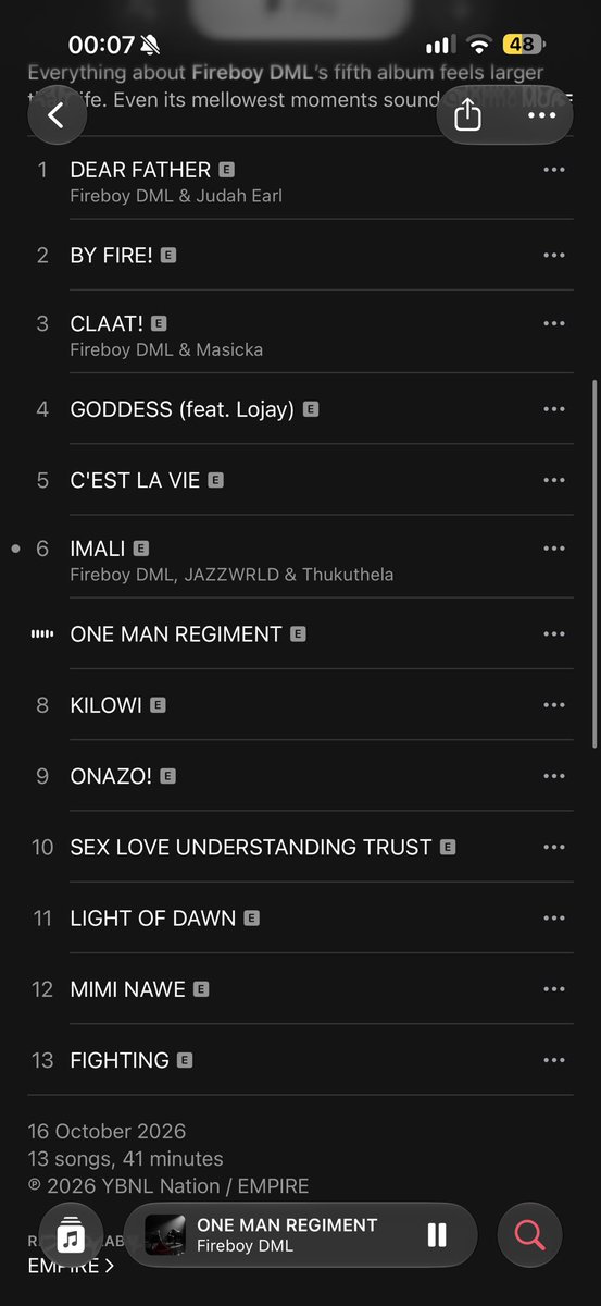 itzbasito's tweet photo. New Fireboy album “Zuko” out now
This is the most experimental Fireboy album and I’m enjoying it track by track 🥹🔥 https://t.co/d3p0AHcyYc