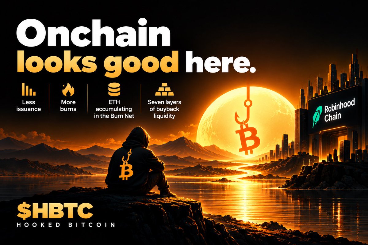 ZWZNFT's tweet photo. Onchain looks good here.
Less issuance.
More burns.
ETH accumulating in the Burn Net.
Seven layers of buyback liquidity.
Price is noise.
Mechanism is signal.
$HBTC — Hooked Bitcoin.
Let the market trade. Let the code speak.
#HBTC @RobinhoodCrypto @Uniswap https://t.co/GAcmtXZUsM