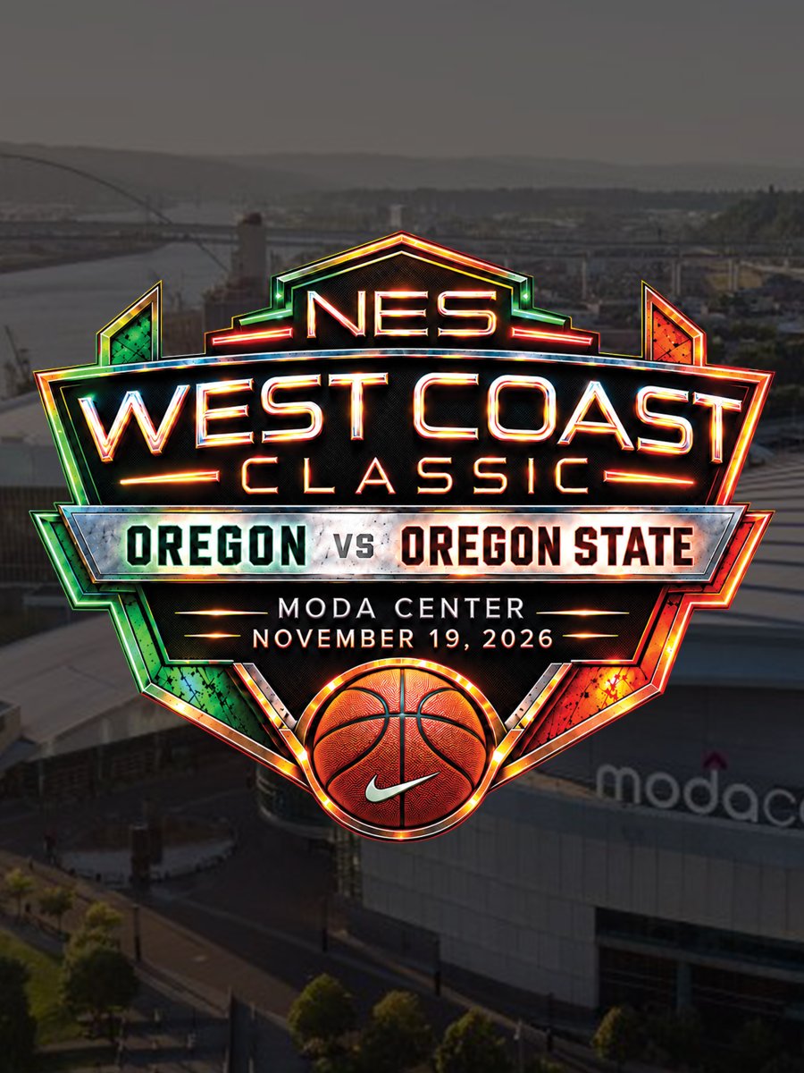 ModaCenter's tweet photo. 🏀JUST ANNOUNCED🏀 NES WEST COAST CLASSIC: @OregonMBB VS @BeaverMBB  // NOVEMBER 19 // MODA CENTER // TICKETS GO ON SALE 10/22 @ 10 AM. https://t.co/eqtGQm6zr9