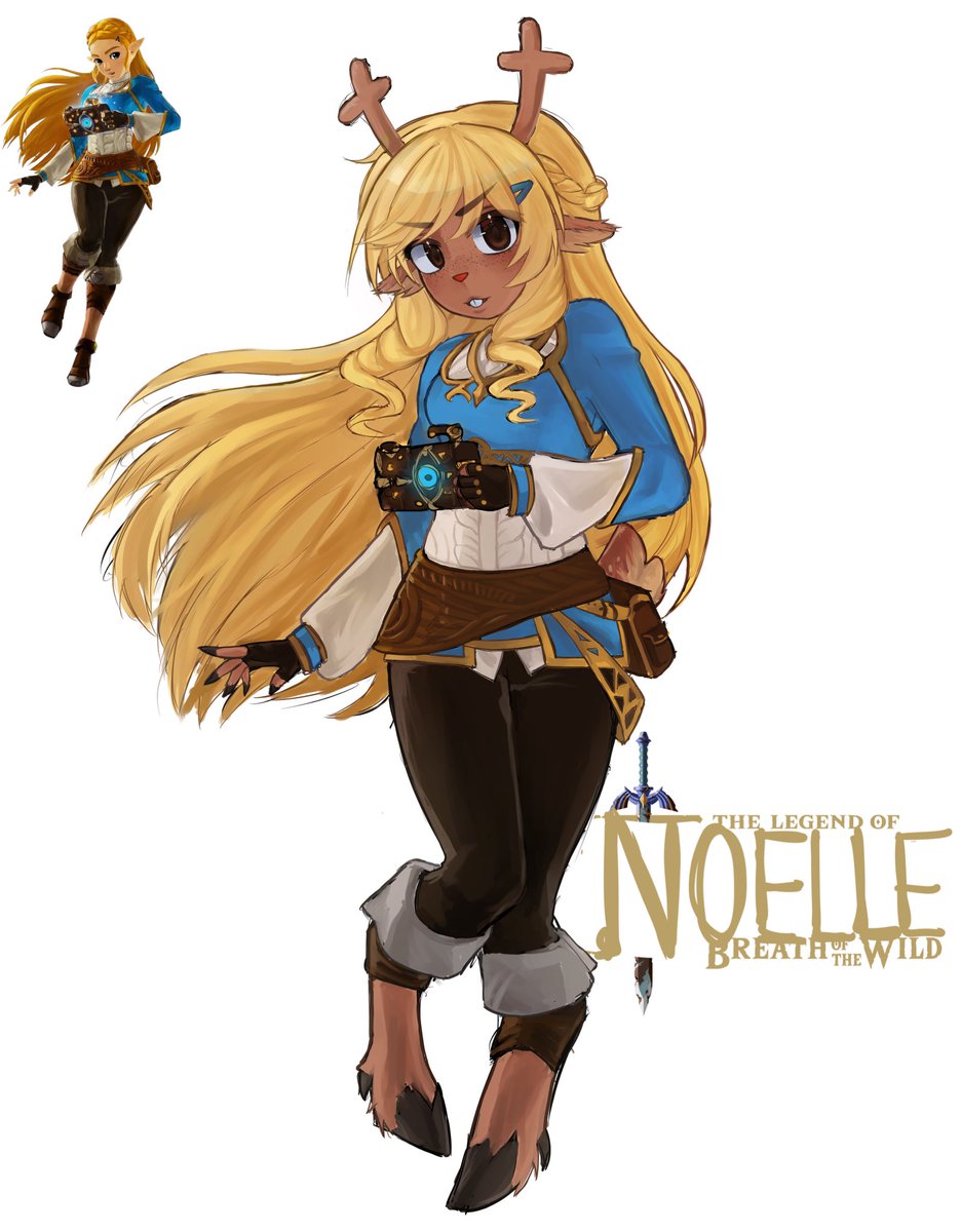 krispilledx's tweet photo. probably doesnt make sense but who am i if i dont combine my interests somehow #noelle #DELTARUNE https://t.co/qN3BiVwv9W