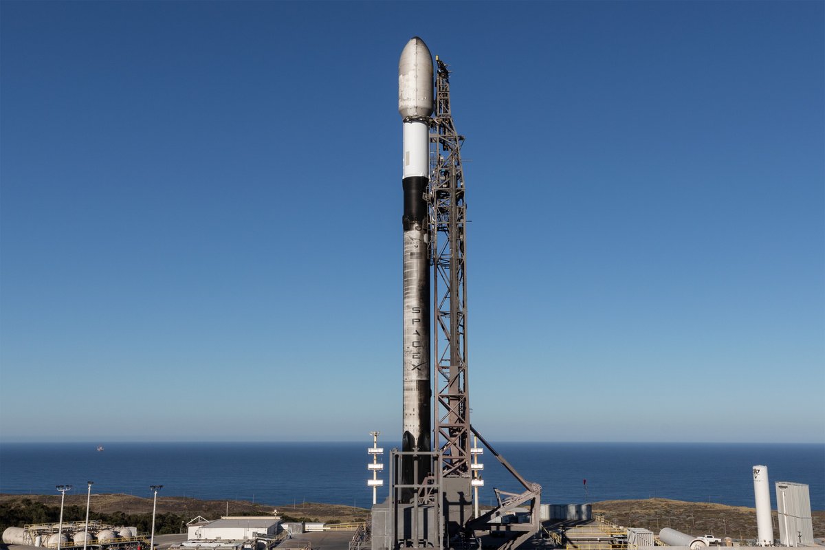 SpaceX's tweet photo. All systems are looking good, and weather is favorable for liftoff. Propellant load is about to begin for Falcon 9’s launch of the USSF-481 mission from California → https://t.co/MyJeKYn7iE https://t.co/epzu4fXWkt