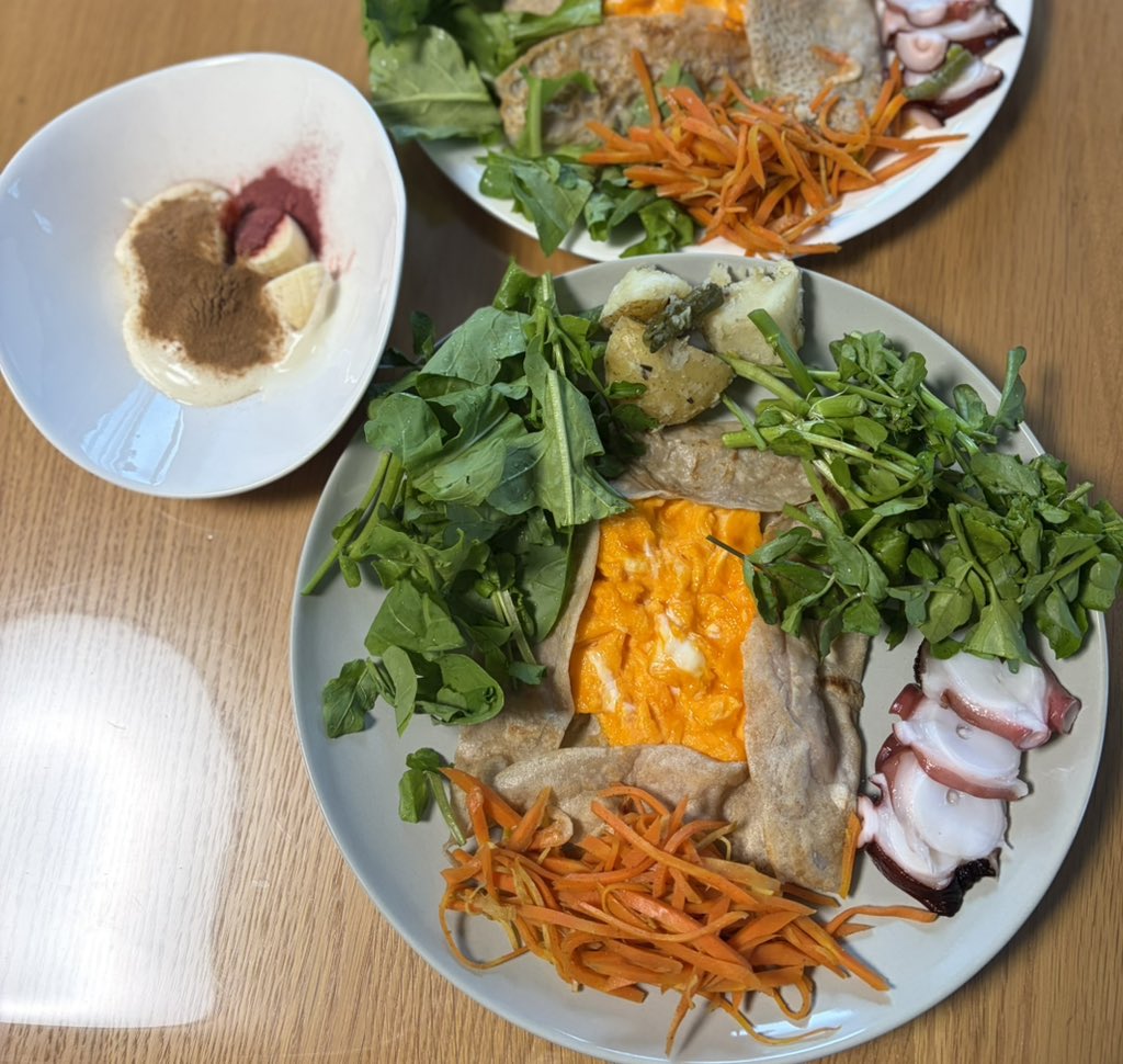 enkaizuki's tweet photo. おはようございます♪蕎麦粉ガレットです♪ https://t.co/ngr7jSjO3Z