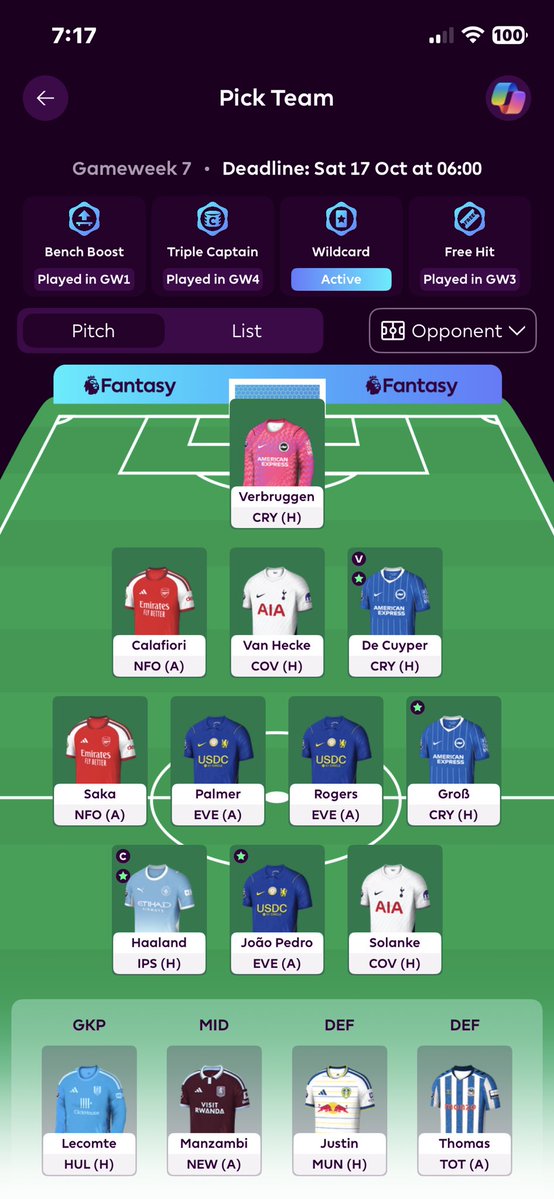 spyderfpl's tweet photo. @FPLStark Really similar to mine https://t.co/6xAwdvKN8K