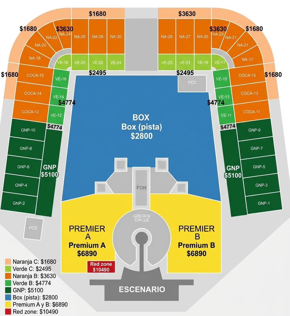 Correarules's tweet photo. Así los precios de U2 en México https://t.co/CG0WFNicck