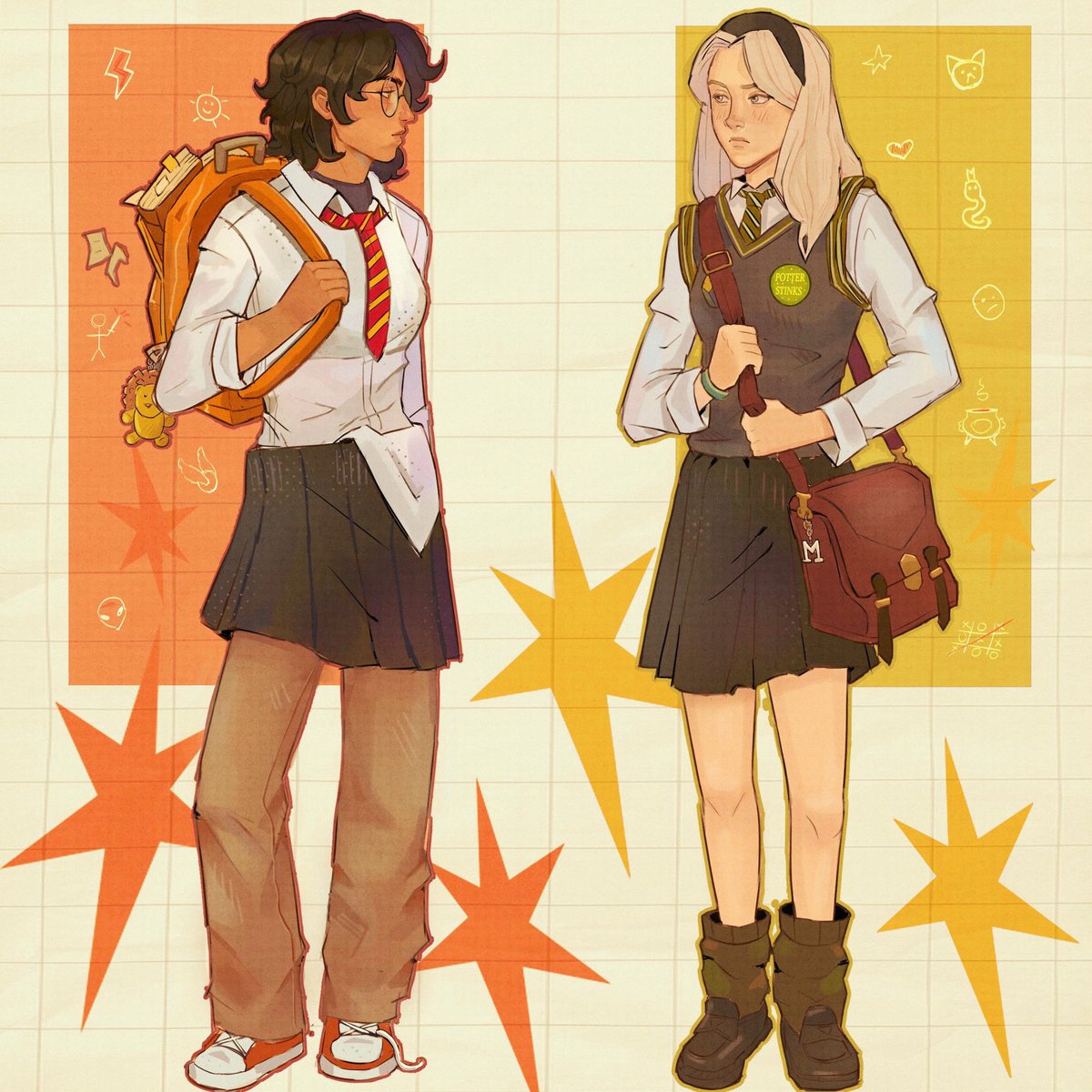 substellaris's tweet photo. Resposteo mi fem/yuri drarry en estos tiempos oscuros 😔 #hpdm #drarry https://t.co/ZIJmWpGtqw