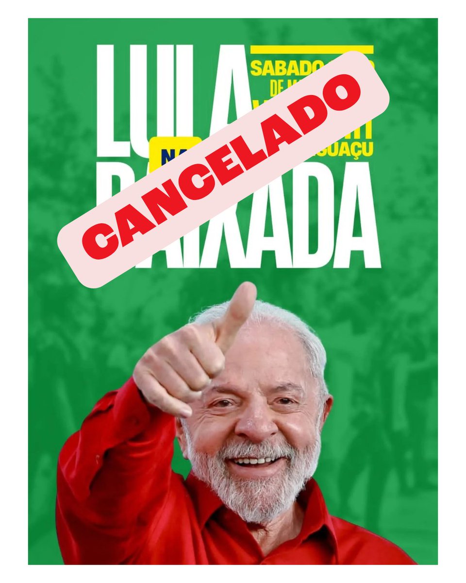 danielibalbi's tweet photo. Pessoal, passando só pra informar que, infelizmente, o ato com o Lula que aconteceria neste sábado em Nova Iguaçu foi cancelado. Vamos repassar a informação pra quem estava acompanhando. https://t.co/S2SZhlZRmc