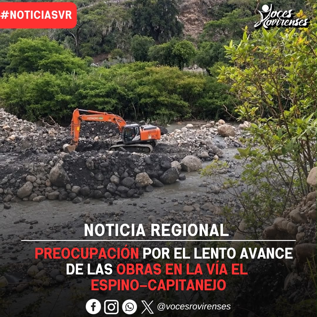 VOCESROVIRENSES's tweet photo. #NoticiasVR 🚨 ¡PREOCUPACIÓN EN LA REGIÓN! LENTO AVANCE DE LAS OBRAS EN LA VÍA EL ESPINO–CAPITANEJO GENERA INQUIETUD ENTRE LA COMUNIDAD 🚧
📍Habitantes del sector La Esperanza, conocido como Tienda Nueva, expresan su preocupación por el ritmo de los trabajos
#NoticiaenDesarrollo https://t.co/nOZBJNcBgY