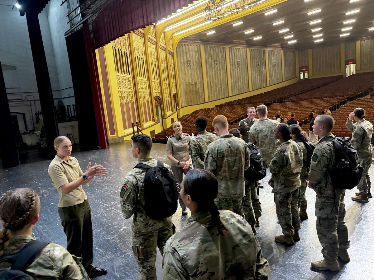 VTCorpsofCadets's tweet photo. We are sending our thanks to alumni Maj. Cody Rush ’11 (U.S. Army Reserve),  
Capt. Nikkole Crosson ’18 (U.S. Army), 
1st Lt. Morgan Anderson ’22 (U.S. Marine Corps) for sharing their time,  and wisdom with cadets today during our Leaders in Contact panel. https://t.co/YcpxjPuU78