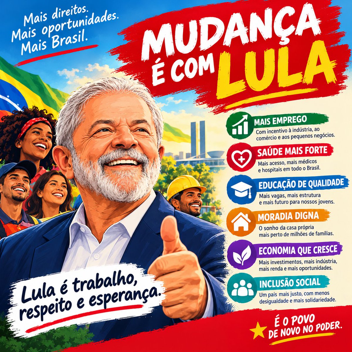 marcosarm_'s tweet photo. Alguém tem dúvida que #MudancaÉComLula? https://t.co/MHxn8dQrte