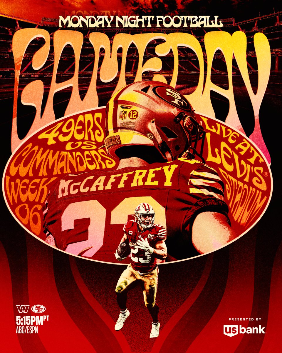 49ers's tweet photo. Monday Night groove ๐บ
@usbank | ๐๏ธ: https://t.co/6JzRQVQOyf https://t.co/HGrY2RNYbQ