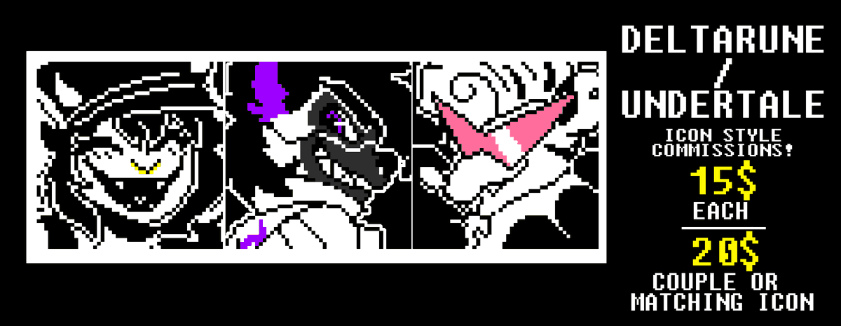 ACIDFANGS_'s tweet photo. ⭐DELTARUNE / UNDERTALE STYLE ICON C0MMS!!
Send DM if interested :D
★ #DELTARUNE #UNDERTALE https://t.co/TKhnh1SgBX