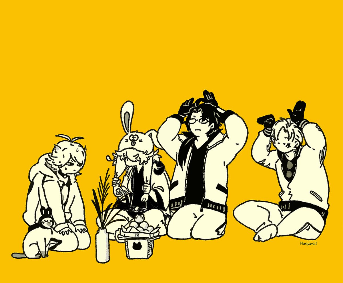 pompepo's tweet photo. ボスの日という事でお頭特集（様子がおかしい絵もあります） https://t.co/9D4rmYW6tA