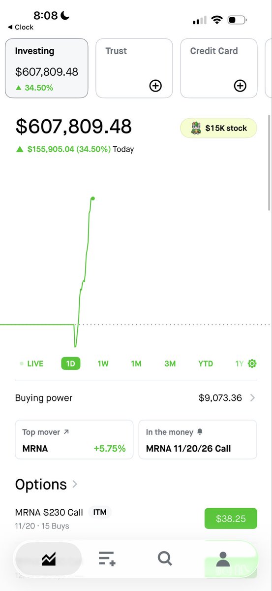 ShaneStaffer's tweet photo. $MRNA FULL PORT UPDATE WHAT THE FUCK https://t.co/81cGcXbhXV