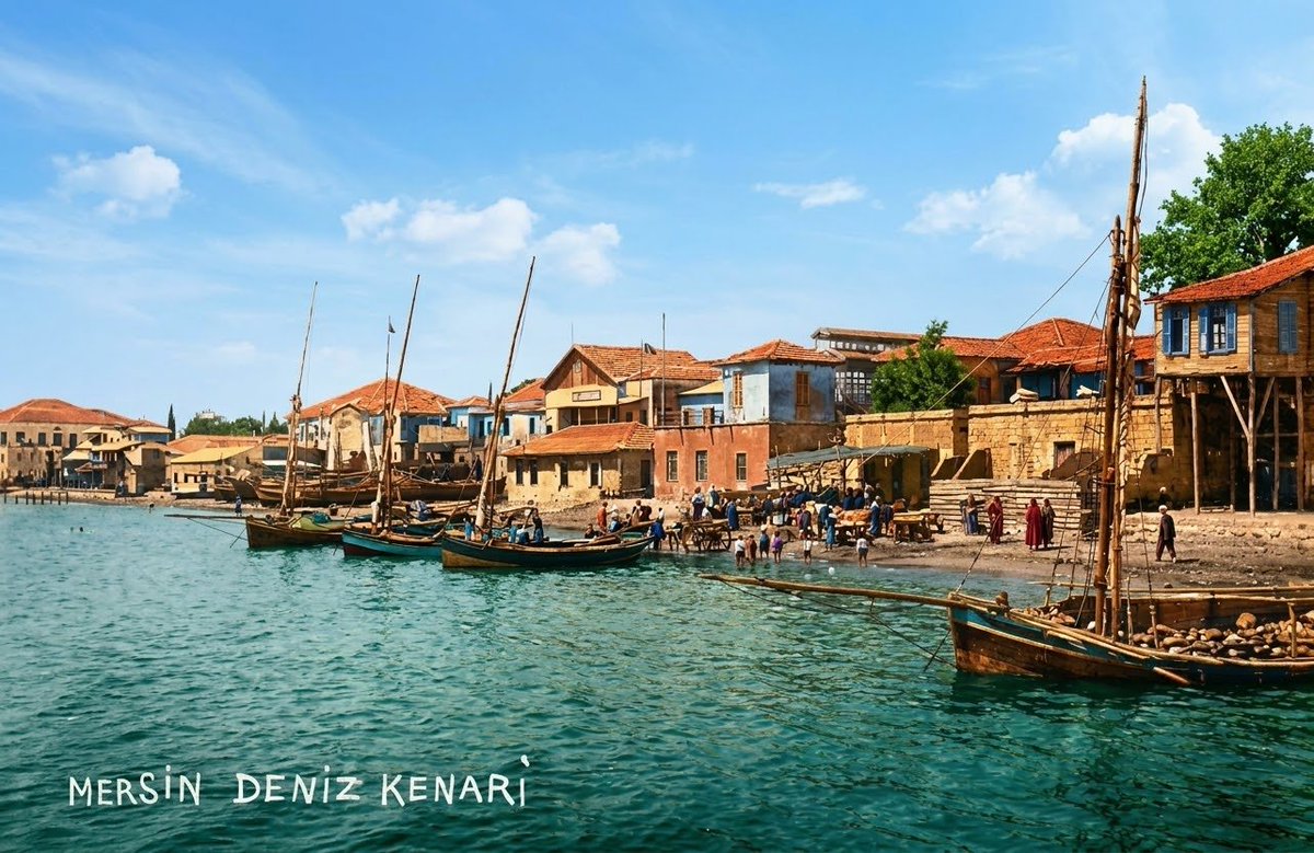 EskiMersin's tweet photo. 1930 lar #Mersin Sahili,Gümrük İskelesinden #Çamlıbel'e doğru çekilmiş.Muhteşem bir kare... https://t.co/eyfettCkky