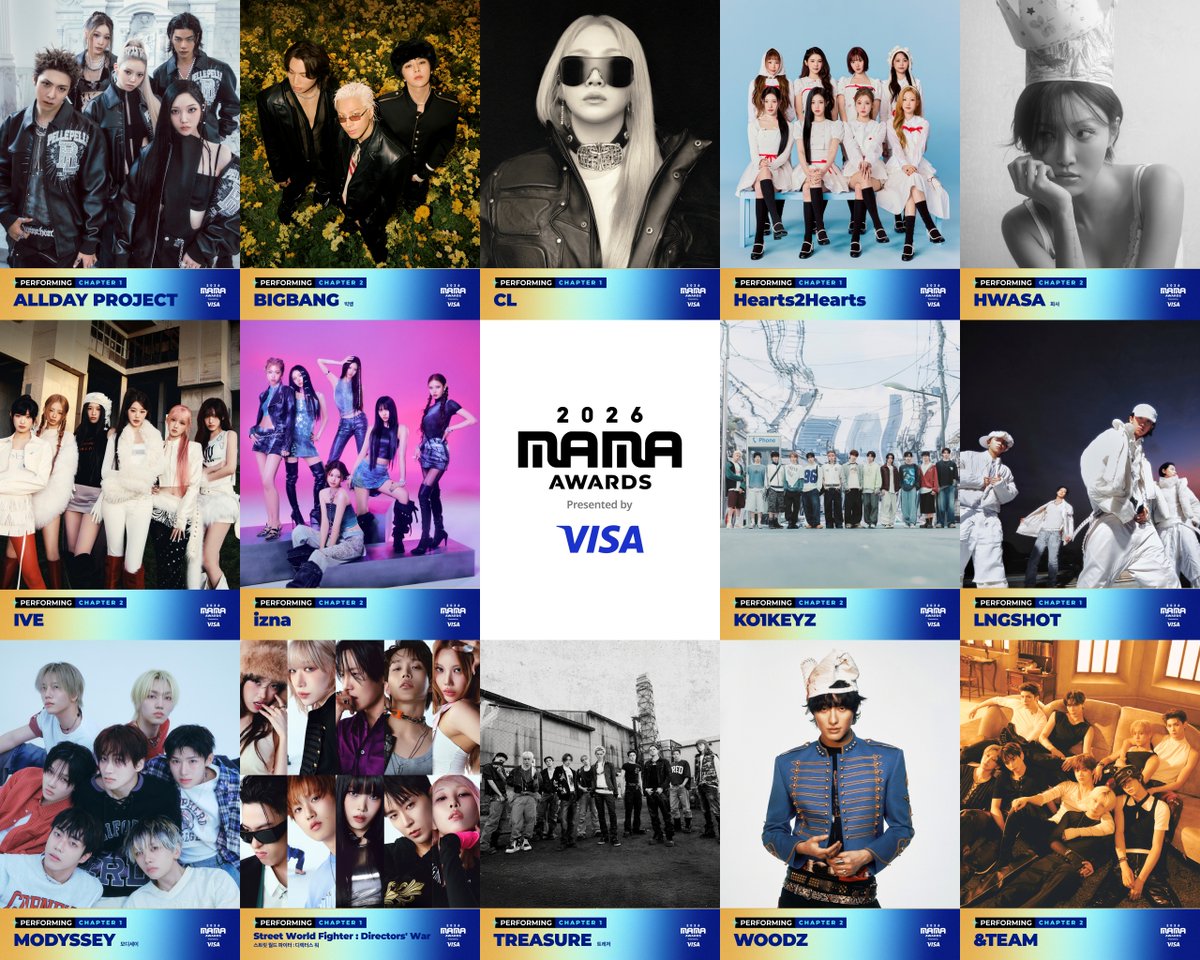 oricon's tweet photo. グローバルK-POP授賞式『MAMA AWARDS』
京セラドーム大阪
⠀
第二次パフォーミングアーティスト発表
BIGBANG、IVE、KO1KEYZ、&amp;TEAMら出演決定✨
⠀
🔻出演者一覧
https://t.co/xyYRBdGpUZ https://t.co/8TE0FP6QZV