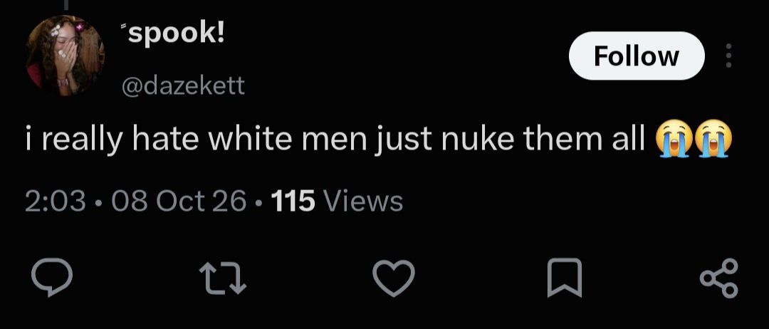 masterderbator's tweet photo. @recipeflowerst @Joanne8yJoanne Maybe it's time to move on from the reality show that happened months ago yeah babe? Jasmine also made a lot of mistakes in it but everybody has conveniently forgotten about those

If you hate someone for no reason and agree with freaks like this I'll just assume you're racist https://t.co/0Lb9E2skkT