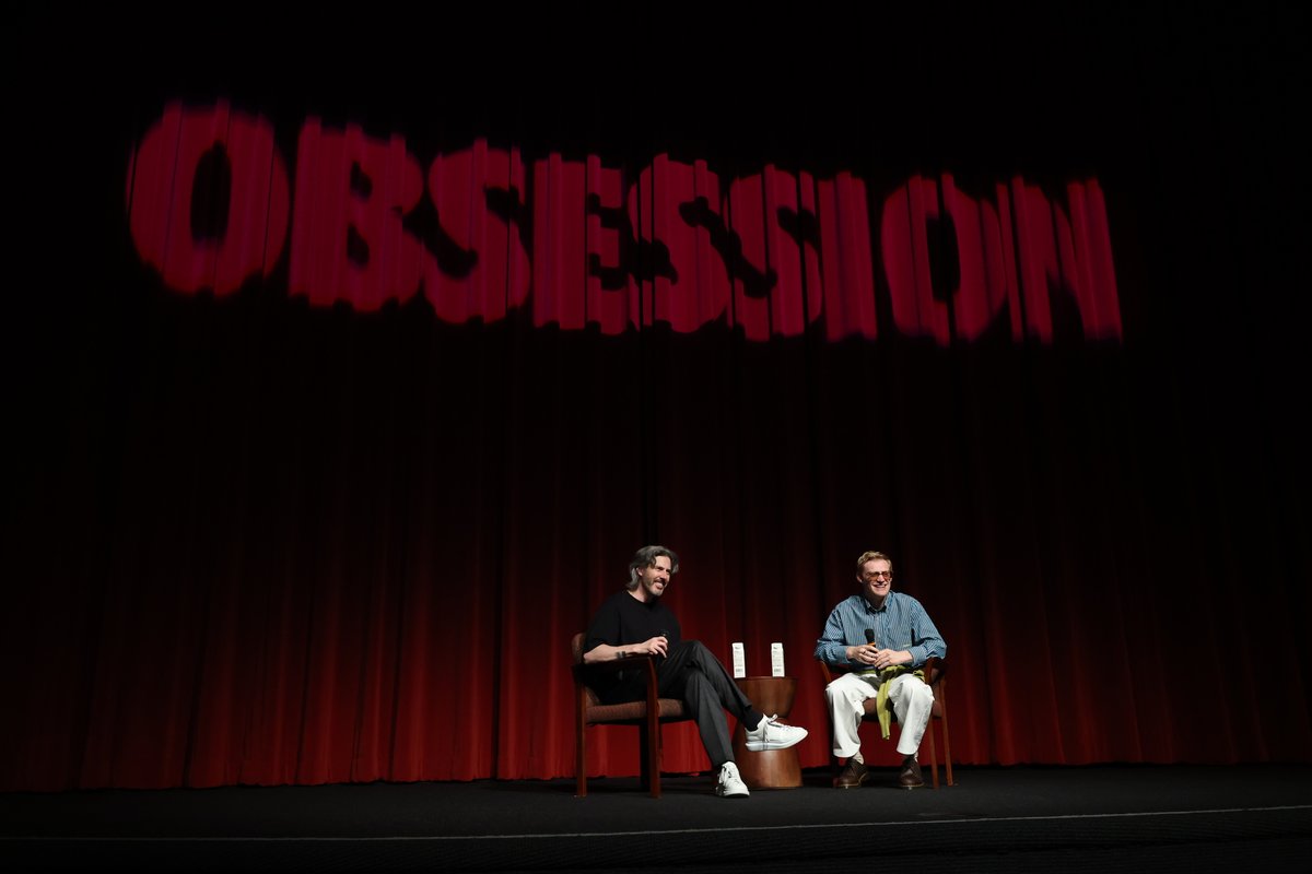 obsessionmovie's tweet photo. Curry Barker and Jason Reitman, in conversation for OBSESSION. https://t.co/hf7pHyHhGJ