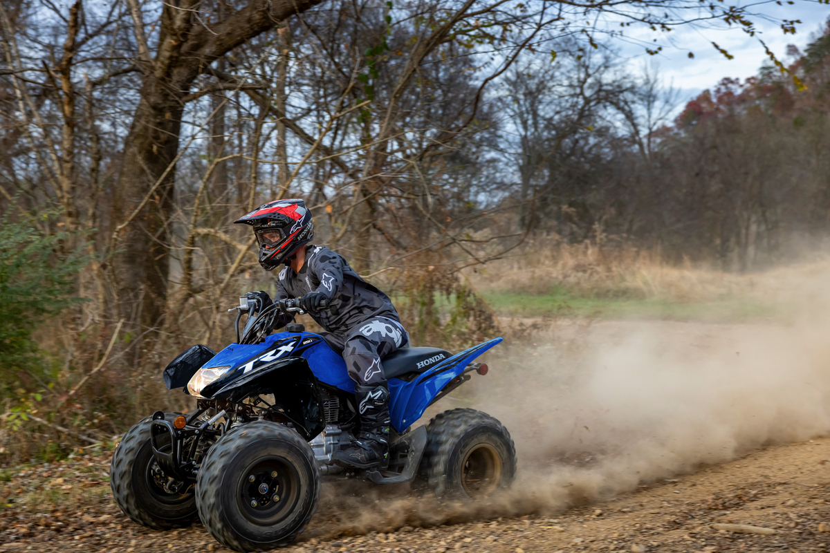 Dealernews's tweet photo. "Whether a rider is climbing aboard an #ATV for the first time or riding for years, we want the experience to be fun and rewarding," said Colin Miller, Mgr of Experiential Marketing at @honda_powersports_us  in announcing the 2027 sport ATVs.  #HondaATV 
https://t.co/GoJIZ7zSjE https://t.co/4bpVHjHbN2