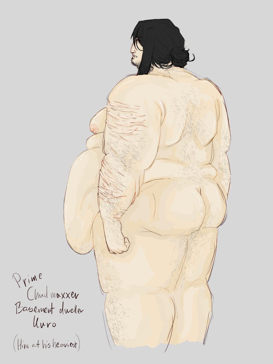 jsmekuro_'s tweet photo. kuro at his heaviest in his prime basement dweller era lowk giving me a boner #chudmaxing 

idk if this is fetish content or nah https://t.co/9kGPUM7u22