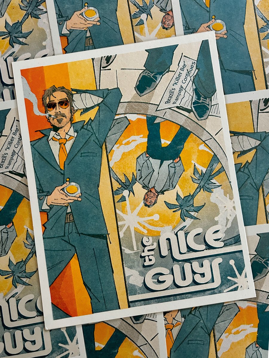 cranity's tweet photo. The Nice Guys riso :) https://t.co/pLgm6hlDdF