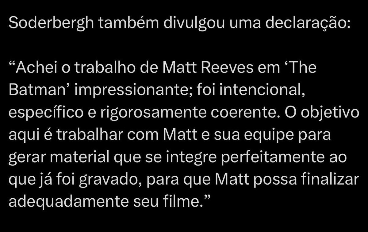 BlogAqueleFilme's tweet photo. Dando mais contexto a situação de “The Batman Parte 2”: O Matt Reeves postou um tweet explicando que não está saindo do filme e agradecendo ao Steven e o Steven falou abertamente que tá vindo basicamente operar câmeras. Não parece um “Snyder 2.0”não. #TheBatman https://t.co/rUxJUsbYuj